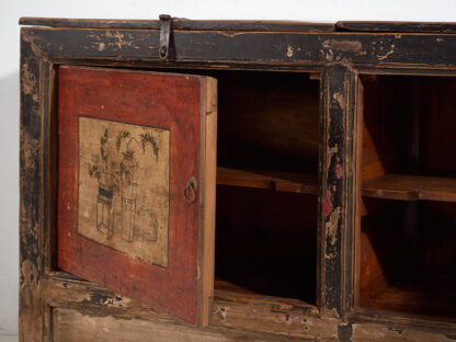 Antique red two door sideboard (c.1900) #50