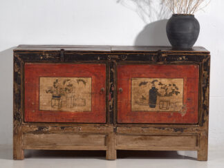 Antique red two door sideboard (c.1900) #50