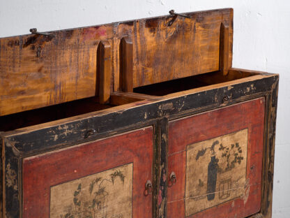 Antique red two door sideboard (c.1900) #50