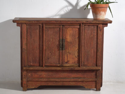 Ancien buffet étroit rouge marron (vers 1900) #53