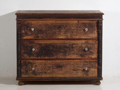 Large antique antique chest of drawers with dark patina (c.1940) #39