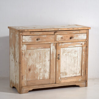 Ancienne commode en bois massif blanc (vers 1920) #1