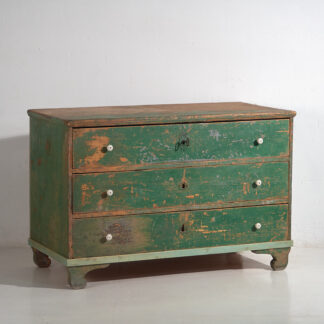 Grande commode ancienne à patine verte (c.1940) #62