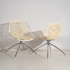 White chairs by Marcello Ziliani (c.2000). 6-piece set #1