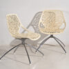 White chairs by Marcello Ziliani (c.2000). 6-piece set #1