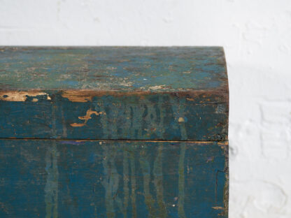 Small antique antique chest with navy blue patina (c.1920) #68