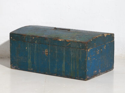 Small antique antique chest with navy blue patina (c.1920) #68