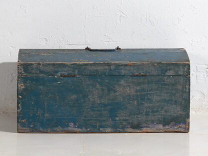 Small antique antique chest with navy blue patina (c.1920) #68