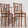 Antique Thonet chairs with engraved seat (c.1920). Set of 2 pieces #1