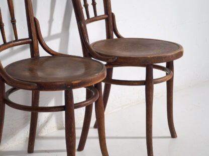 Antique bentwood Thonet chairs (c.1920). Set of 4 pieces #1 - Image 16