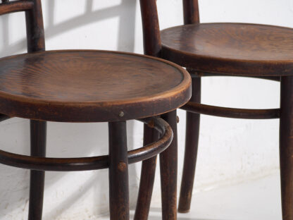 Antique bentwood Thonet chairs (c.1920). Set of 4 pieces #1 - Image 7