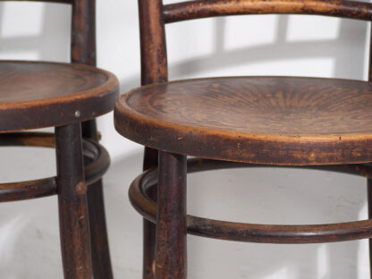Antique bentwood Thonet chairs (c.1920). Set of 4 pieces #1 - Image 8