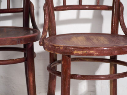 Sillas Thonet antiguas de colores (c.1920). Conjunto de 4 piezas #2