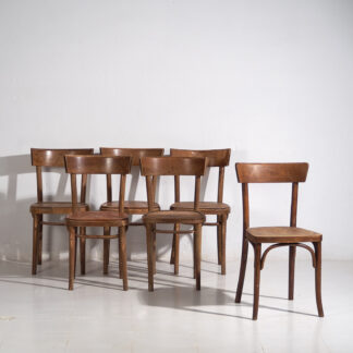 Vintage bentwood dining chairs (c.1950). 6-piece set #1