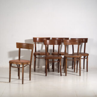 Vintage bentwood chairs (c.1950). 6-piece set #2