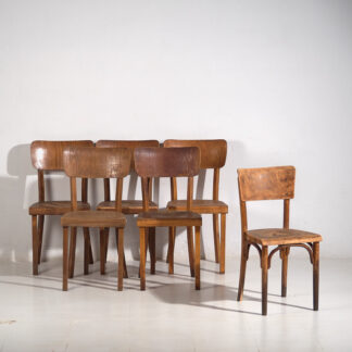 Thonet vintage style chairs (c.1950). Set of 6 pieces #3