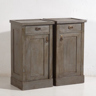 Gray antique nightstands (c.1920). Set of 2 pieces #5