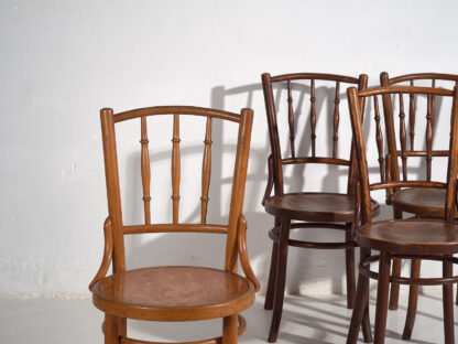 Ensemble de chaises anciennes en bois courbé (vers 1920). Ensemble de 4 pièces #2