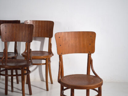 Sillas de madera curvada antiguas (c.1920). Conjunto de 4 piezas #5