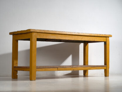 Mesa larga antigua de madera maciza (c.1920) #17