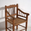 Fauteuil ancien en bois massif (c.1940) #4