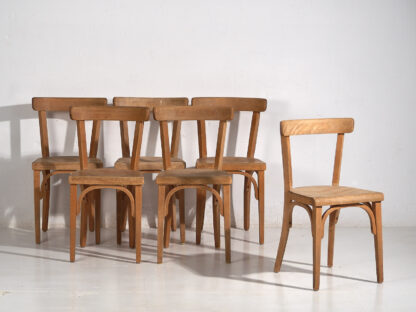 Thonet antique wooden chairs (c.1920). 6-piece set #1