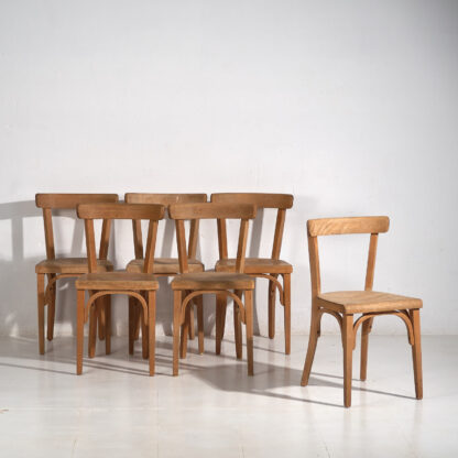 Thonet antique wooden chairs (c.1920). 6-piece set #1