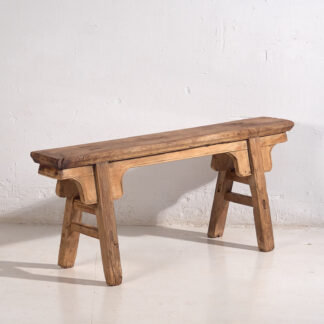 Antique Asian wooden bench (c.1870) #12