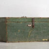 Ancien coffre en bois massif vert (c.1920) #3