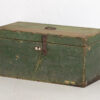 Ancien coffre en bois massif vert (c.1920) #3