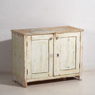 Antique base cabinet with white patina (c.1920) #42