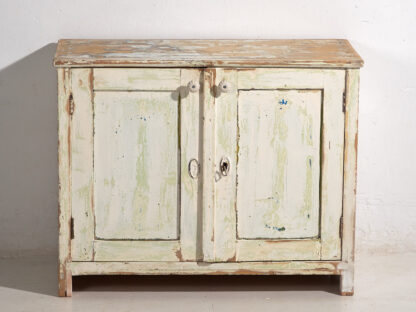 Antique base cabinet with white patina (c.1920) #42