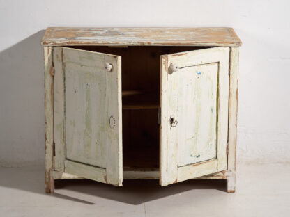 Antique base cabinet with white patina (c.1920) #42