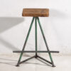 Tabouret carré de style industriel (c.1960) #7