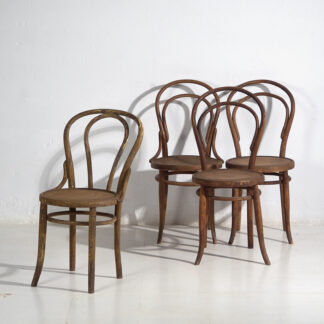 Anciennes chaises Thonet n° 14 Vienne (vers 1920).  Ensemble de 4 pièces #8