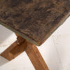 Ancienne table en bois massif à patine verte (c.1920) #6