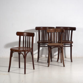 Antique bistro chairs in dark tones (c.1920). Set of 4 pieces #2