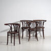 Chaises anciennes avec accoudoirs (c.1920). Ensemble de 4 pièces #3