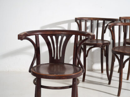 Antique chairs with armrests (c.1920). Set of 4 pieces #3