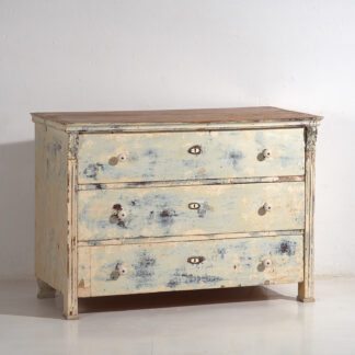 Ancienne commode à patine bleue (c.1920) #17