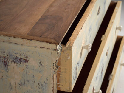 Antique chest of drawers with blue patina (c.1920) #17 - Image 6