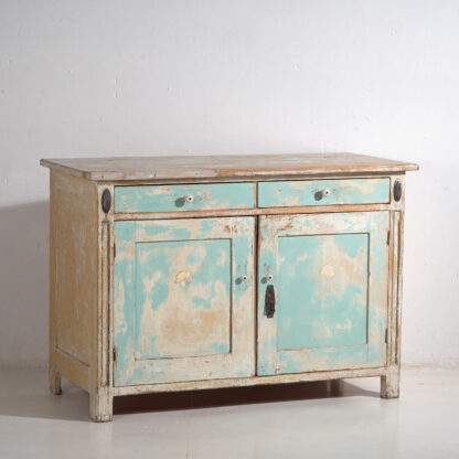 Ancienne commode de chambre à coucher bleu ciel (vers 1920)