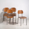 Sillas retro estilo Mid-Century (c.1950). Conjunto de 6 piezas