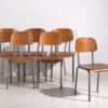 Sillas retro estilo Mid-Century (c.1950). Conjunto de 6 piezas