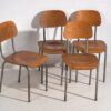 Sillas retro estilo Mid-Century (c.1950). Conjunto de 6 piezas