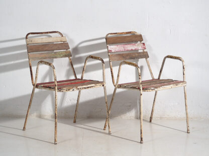 Sillas de exterior antiguas (c.1920). Conjunto de 4 piezas #10