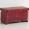 Cofre rojo antiguo de madera maciza (c.1920) #15