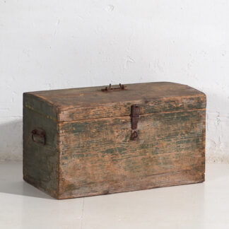 Pequeño cofre antiguo en tonos verdes (c.1920) #78