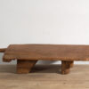 Mesa baja antigua de madera maciza (c.1920) #5
