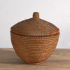 Ancien panier en rotin tressé (c.1920) #1